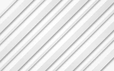 Obraz premium Abstract line white and gray color texture with striped lines background. Abstract line white paper texture background. Abstract Geometric 3d White Seamless Line Pattern Striped Vector Background. 