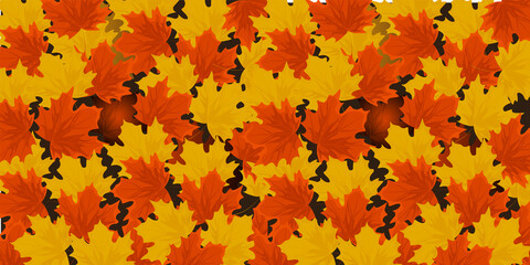 Art seamless pattern autumn plant leaf shape abstract background