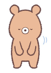 お辞儀をするクマ