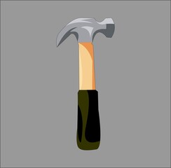 hammer wrench tool workshop logo mascot template