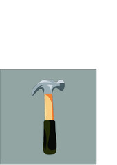 hammer wrench tool workshop logo mascot template