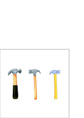 hammer tool workshop logo mascot template