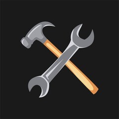 hammer tools workshop logo mascot template