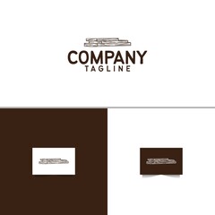 Wood Logo Design Template Vector