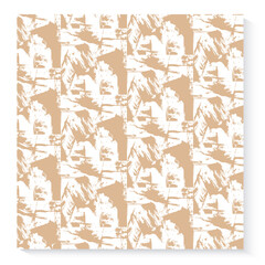 Seamless abstract colorful grunge texture pattern. The striking pattern to add texture to illustration. Modern minimalistic tile for decoration. Colorful trace textures isolated on white background