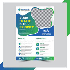 Medical dental healthcare doctor promotion flyer brochure