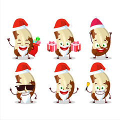Santa Claus emoticons with brazil nuts cartoon character