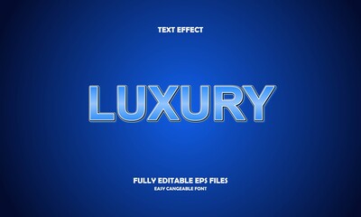 Editable text effect luxury title style