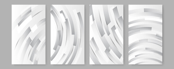 Modern abstract light silver background vector. Elegant concept design with white grey line. Abstract white square shape with futuristic concept background