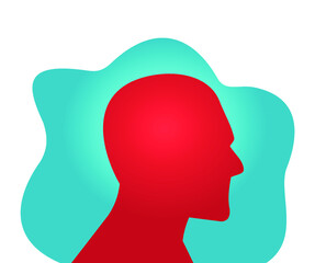 transparent head image with blue bubble background