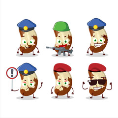 A dedicated Police officer of brazil nuts mascot design style