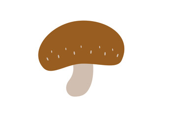 シンプルでかわいい椎茸のベクターイラスト