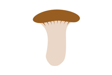 シンプルでかわいいエリンギのベクターイラスト