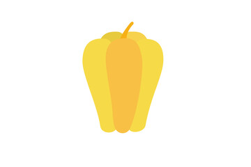 シンプルでかわいい黄ピーマンのベクターイラスト