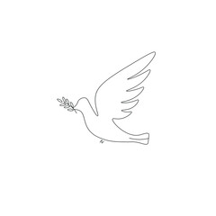 Bird dove sketch on white background vector illustration
