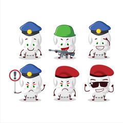 A dedicated Police officer of skull mascot design style