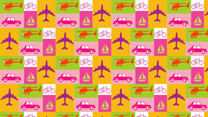 seamless pattern with vehicles