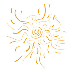 Sun. One of the Summer, Holiday and Vacation Symbol. Isolated on White Background.