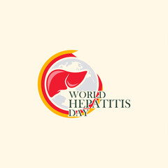 Fototapeta premium World hepatitis day logo vector illustration template