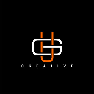 UG, GU Letter Initial Logo Design Template Vector Illustration