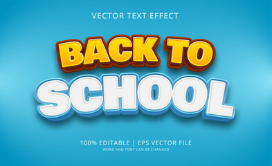 Back to school editable text effect style