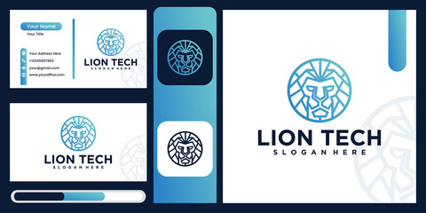 Fototapeta na wymiar Lion logo lion logo vector luxury lion shaped line art logo