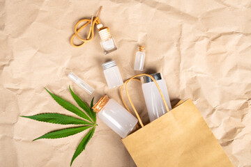 cosmetic bouquet for skin care made from cannabis products