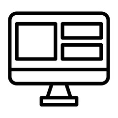 Vector Icons Computer Screen Lineal Style. Pixel Perfect and Editable Stroke.