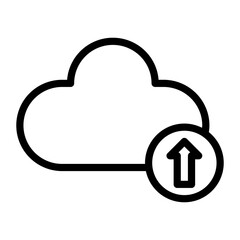 Vector Icons Cloud Upload Lineal Style. Pixel Perfect and Editable Stroke.