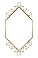 ゴールドメタリックの質感の飾り罫フレーム, ビンテージ, エレガントな飾り罫, 背景バックグラウンド