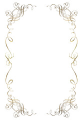 ゴールドメタリックの質感の飾り罫フレーム, ビンテージ, エレガントな飾り罫, 背景バックグラウンド