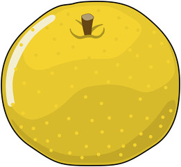 梨のイラスト（アウトラインあり）