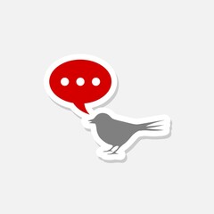 Birds communicating dialog speech bubble isolated
