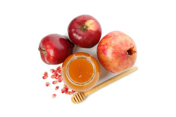 Rosh hashanah concept isolated on white background