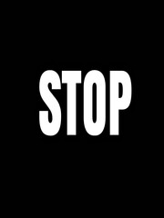 the word STOP is suitable for the background