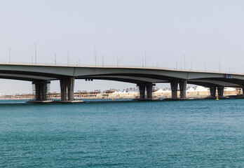 Bridge grossing water canal. Infrastructure