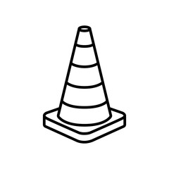 Traffic cone icon vector collection