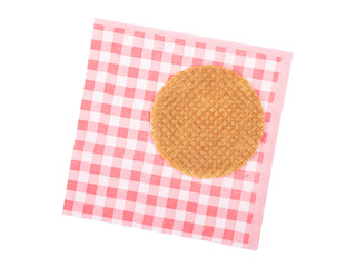 Dutch Caramel waffle, round stroopwafel
