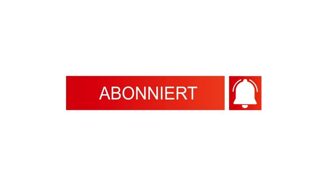 German Language Subscribe Button Animation.