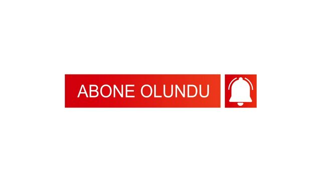 Turkish Language Subscribe Button Animation.