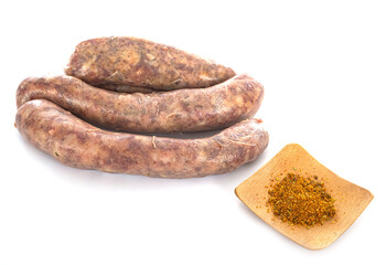 handmade sausages in studio