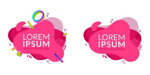 Pink Colorful Neon Abstract Liquid Style Banner Vector Illustration Art Template