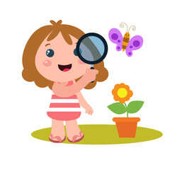 Girl activity character vector template design illustration