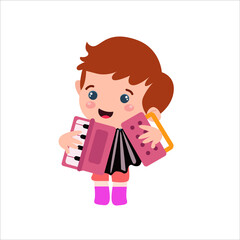 Little boys play. Children's activities.vector template design illustration