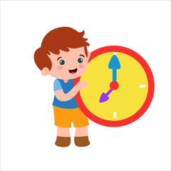 Little boys play. Children's activities.vector template design illustration