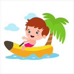 Obraz na płótnie Canvas Little boys play. Children's activities.vector template design illustration