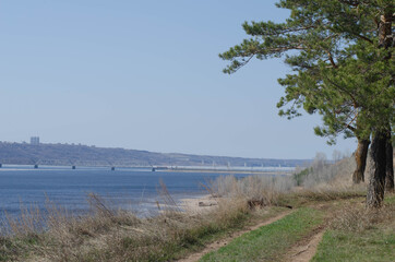 beautiful lake in a summer day