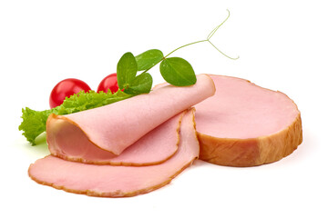 Pork loin, isolated on white background. High resolution image.