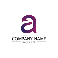 A Letter Logo Template font and letter logo design vector identity for business and corporate