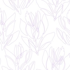 Fototapeta na wymiar Pastel Floral Seamless Pattern Background